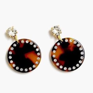 J. Crew tortoise shell disc drop earrings